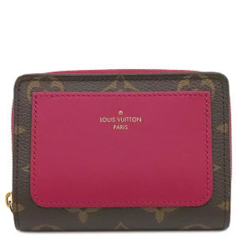 Louis Vuitton Portefeuille Lou Bi fold Wallet Monogram Canvas Fuschia Pink